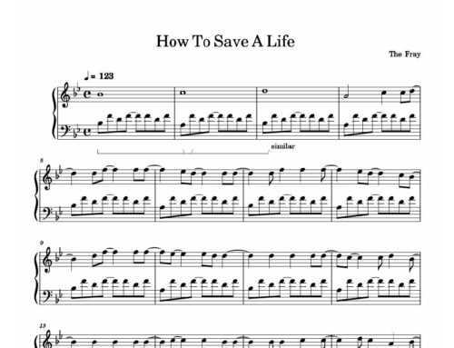 نت پیانو how to save a life