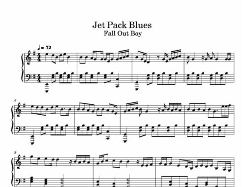 نت پیانو jet pack blues