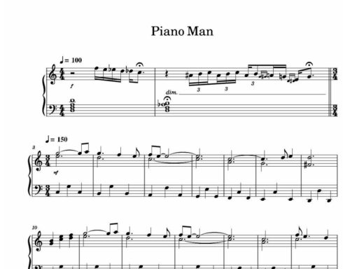 نت پیانو piano man