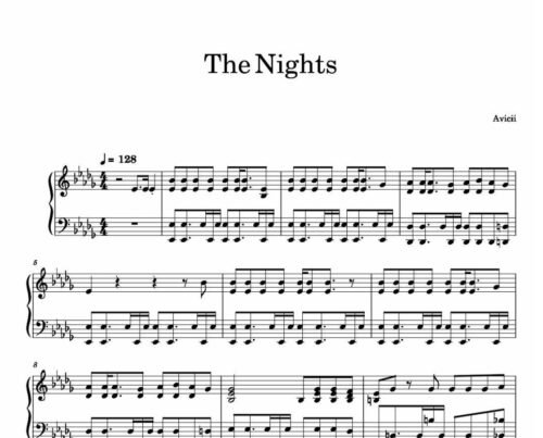 نت پیانو the night