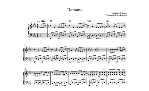 نت پیانو demons