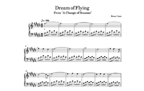 نت پیانو dream of flying