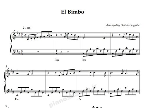 نت پیانو el bimbo