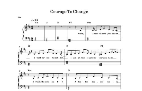 نت پیانو courage to change