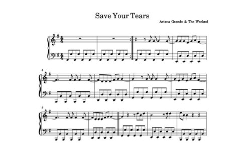 نت پیانو save your tears