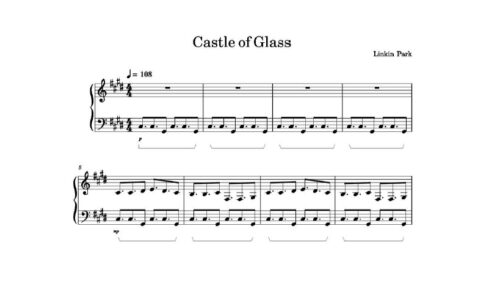نت پیانو castle of glass