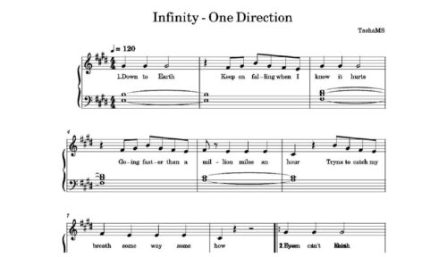 نت پیانو infinity