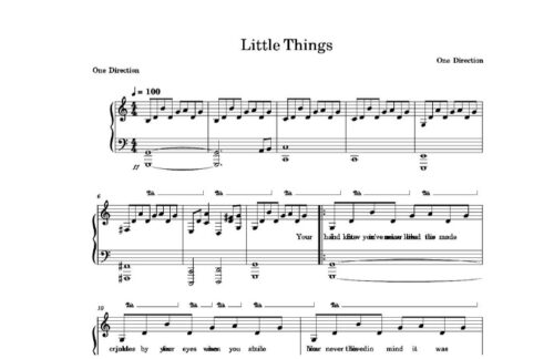 نت پیانو little things