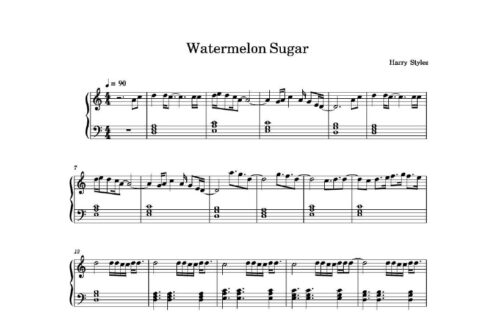 نت پیانو watermelon sugar