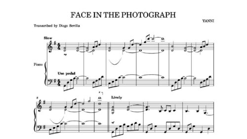 نت پیانو face in the photograph