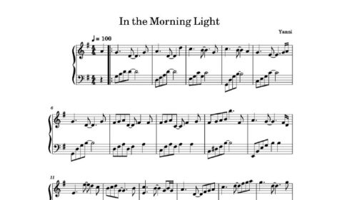 نت پیانو in the morning light