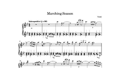 نت پیانو marching season
