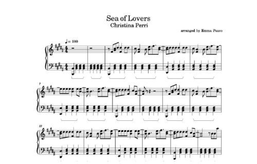 نت پیانو sea of lovers