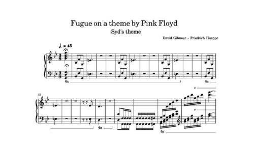 نت پیانو fugue on a theme