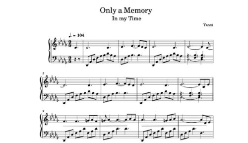 نت پیانو only a memory