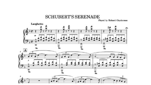 نت پیانو schubert's serenade