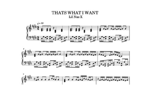 نت پیانو thats what i want