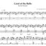 نت پیانو carol of the bells