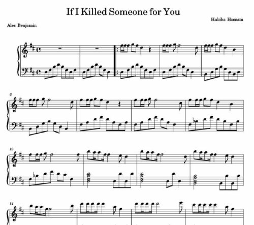 نت پیانو if i killed someone for you