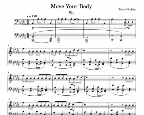 نت پیانو move your body