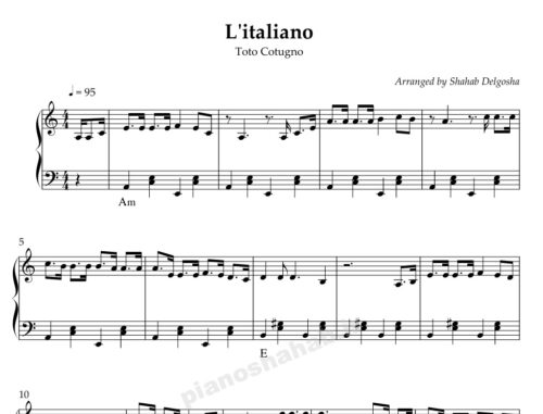 نت پیانو L'italiano