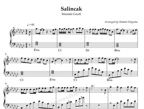 نت پیانو salincak