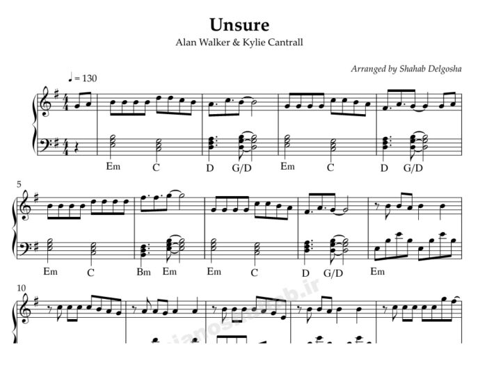 نت پیانو Unsure