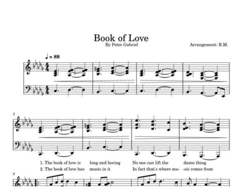 نت پیانو book of love