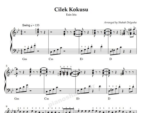 نت پیانو Cilek kokusu