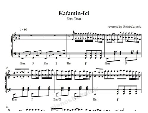 نت پیانو kafamin ici
