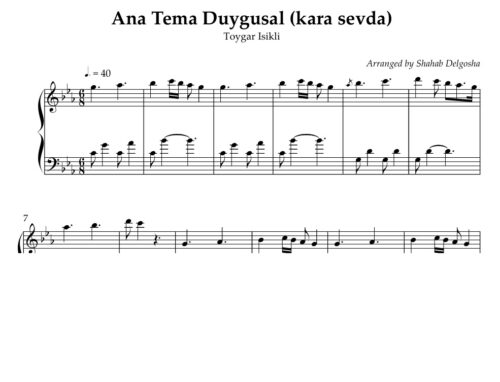 نت پیانو Ana Tema Duygusal
