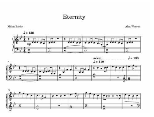 نت پیانو Eternity