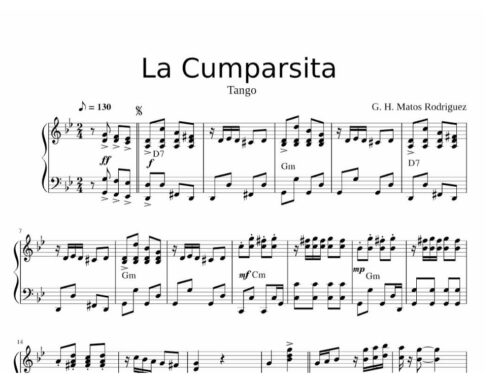 نت پیانو La Cumparsita