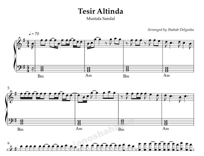 نت پیانو tesir altinda