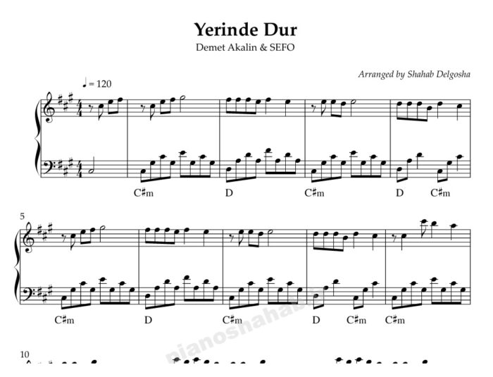 نت پیانو yerinde dur