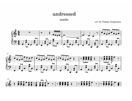 نت پیانو Undressed
