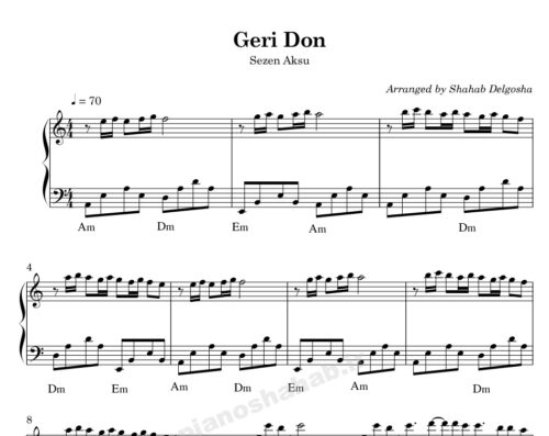 نت پیانو Geri Don